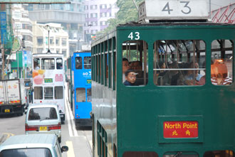 Wooden Double Decker Trams photo